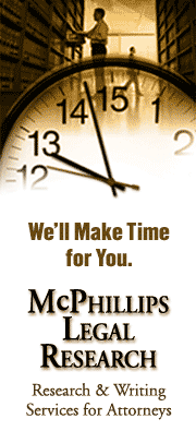 We'll Make Time for You. McPhillips Legal Research: Research and Writing Services for Attorneys